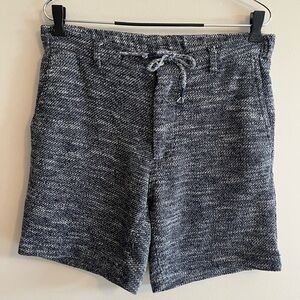 Zara dark blue and white drawstring jogging shorts size small